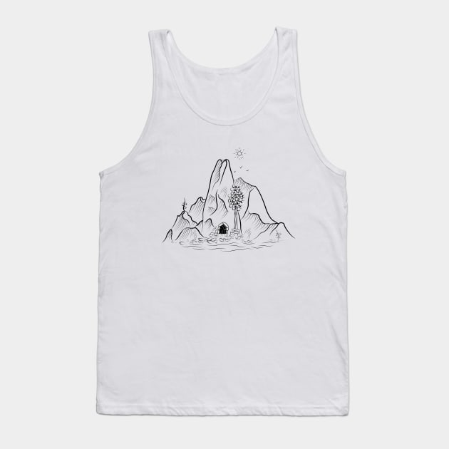 Cave in mountains Tank Top by AtomicTurquoise